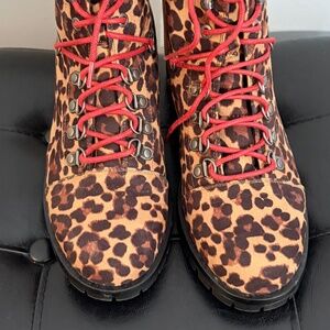 Creek Leopard Ankle Boots Booties NEW SIZE 8 M